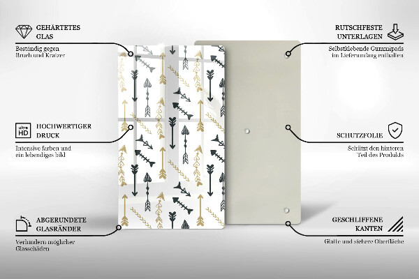 Tábua de corte Padrão de flecha boho