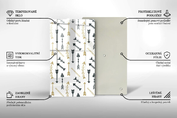 Tábua de corte Padrão de flecha boho