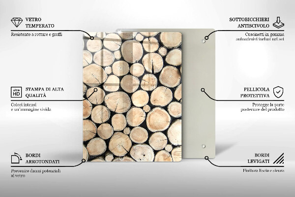 Tábua de cortar Tocos de árvores de madeira