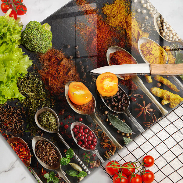 Tábua cozinha colheres de especiarias