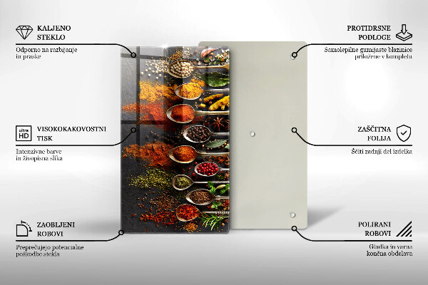 Tábua cozinha colheres de especiarias
