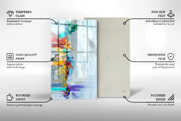 Tábua para corte Abstração pintada