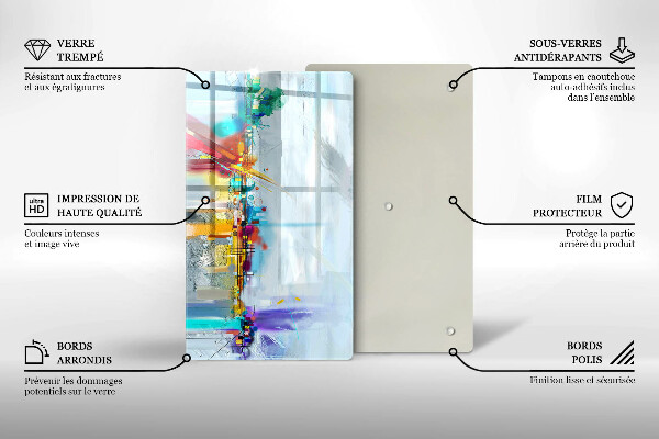 Tábua para corte Abstração pintada