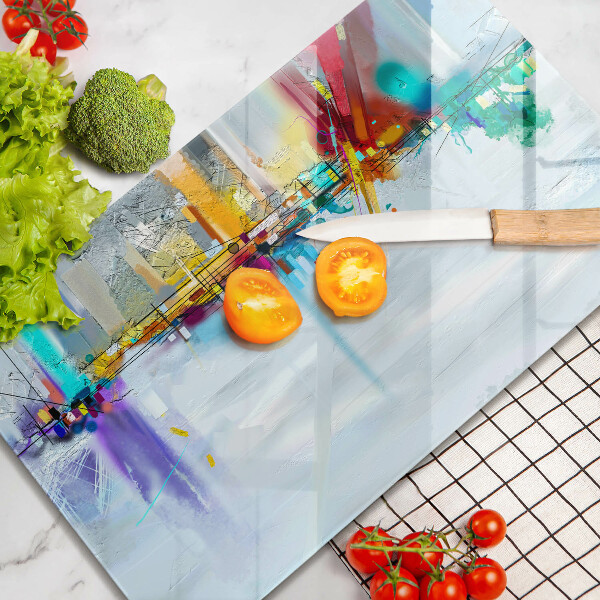 Tábua para corte Abstração pintada