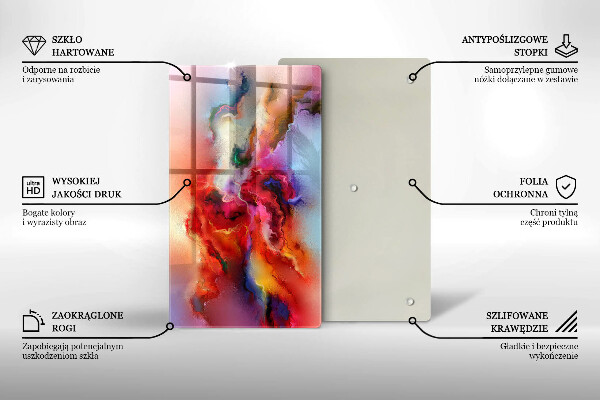 Tábua de vidro Abstração esfumaçada