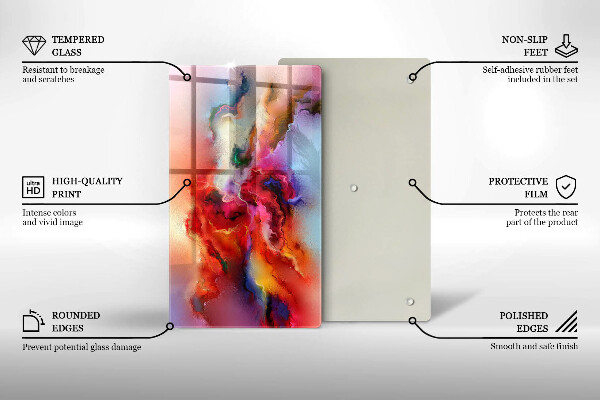 Tábua de vidro Abstração esfumaçada