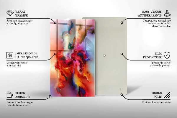 Tábua de vidro Abstração esfumaçada