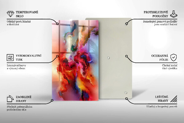 Tábua de vidro Abstração esfumaçada