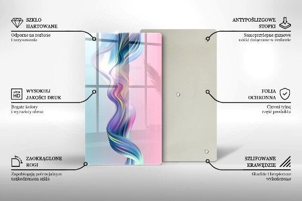 Tábua para corte abstração pastel