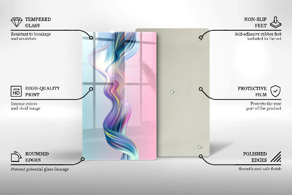 Tábua para corte abstração pastel