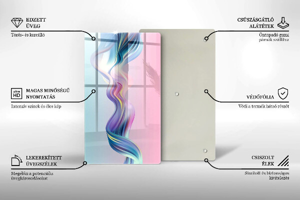 Tábua para corte abstração pastel