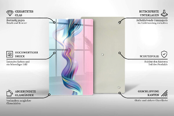 Tábua para corte abstração pastel