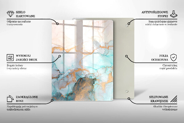 Tábua para corte abstração pastel