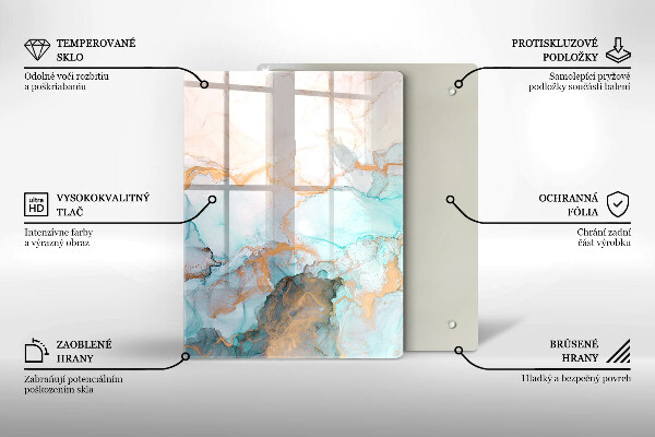 Tábua para corte abstração pastel