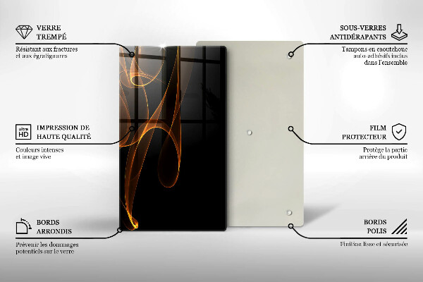Tábua cozinha Linhas abstratas