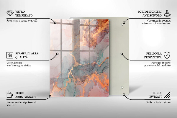 Tábua de vidro Pedra decorativa