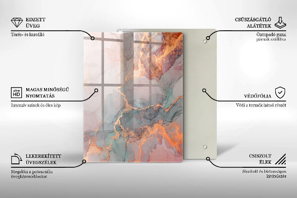 Tábua de vidro Pedra decorativa