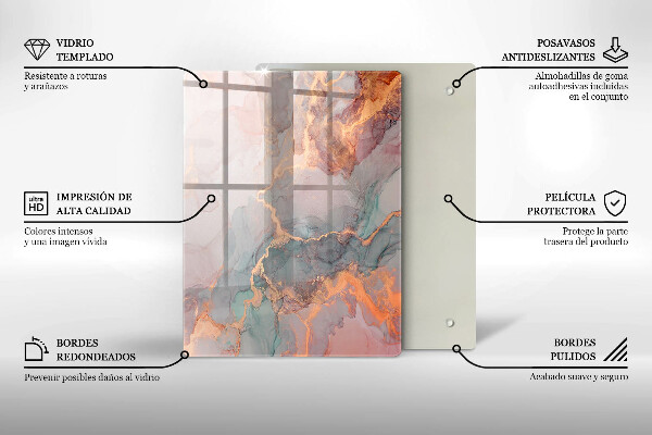 Tábua de vidro Pedra decorativa