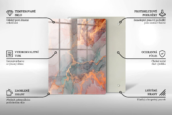 Tábua de vidro Pedra decorativa