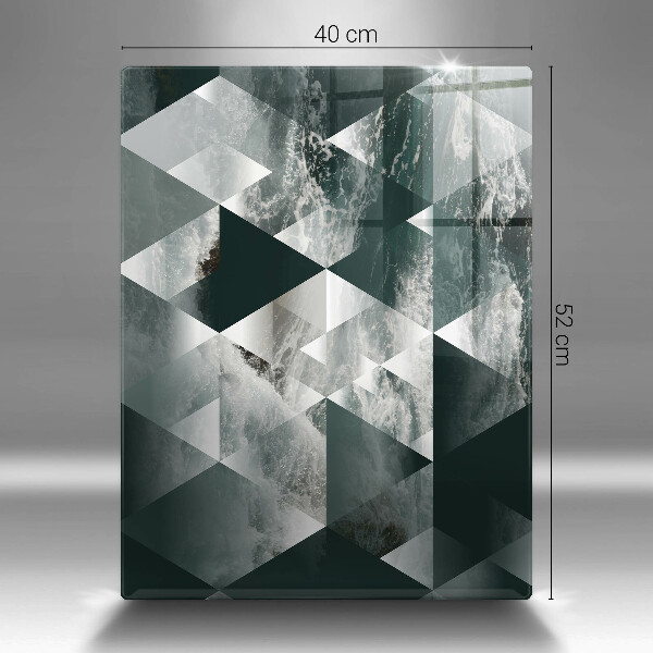 Tábua de corte de vidro Triângulos e água