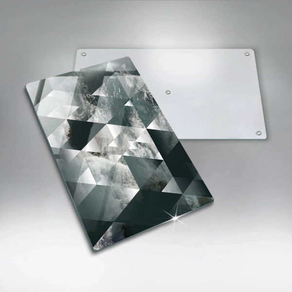 Tábua de corte de vidro Triângulos e água