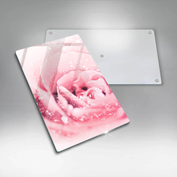 Tábua cozinha Gotas de orvalho e flor de rosa