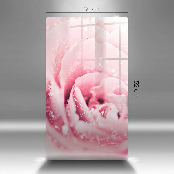 Tábua cozinha Gotas de orvalho e flor de rosa