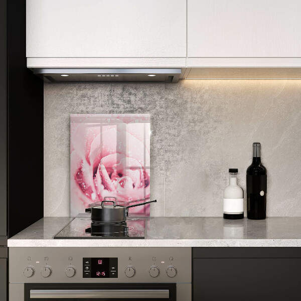 Tábua cozinha Gotas de orvalho e flor de rosa