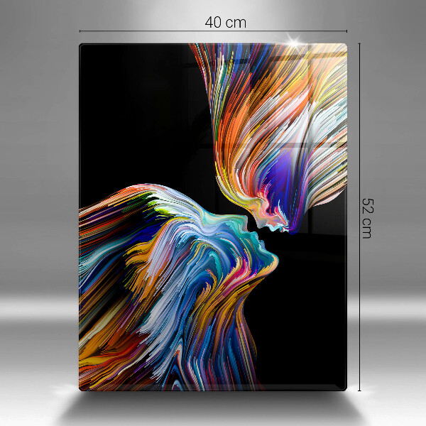 Tábua de cortar alimentos Beijo abstrato