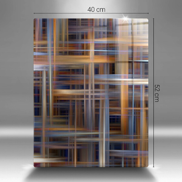 Tábua de corte de vidro Linhas de pintura abstratas