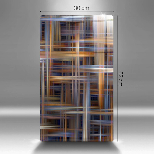 Tábua de corte de vidro Linhas de pintura abstratas