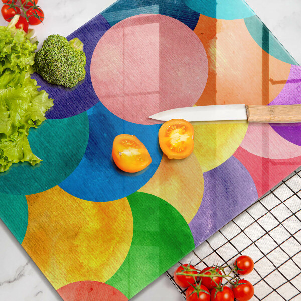 Tábua de corte Círculos coloridos