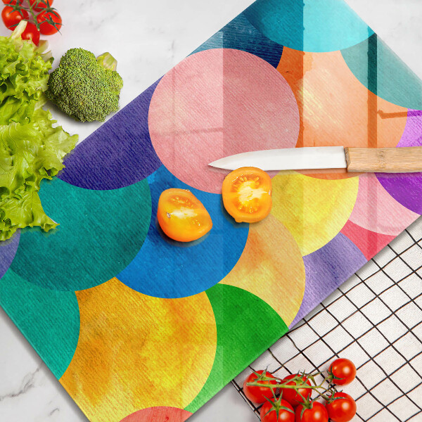 Tábua de corte Círculos coloridos