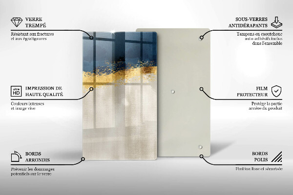 Tábua de corte Ouro abstrato