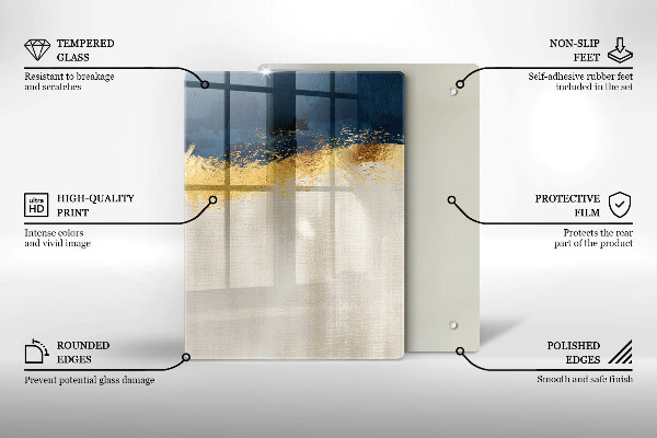 Tábua de corte Ouro abstrato