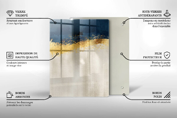 Tábua de corte Ouro abstrato