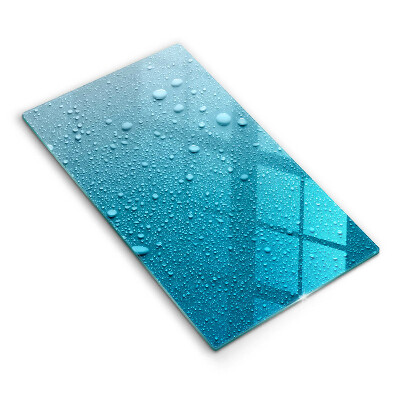 Tábua de corte de vidro Gotas de água
