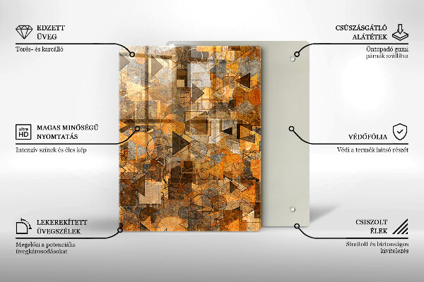 Tábua de corte de vidro Gotas de água