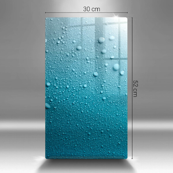 Tábua de corte de vidro Gotas de água