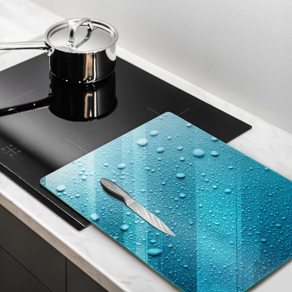 Tábua de corte de vidro Gotas de água