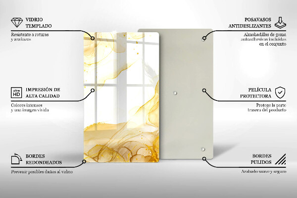 Tábua cozinha Abstração dourada