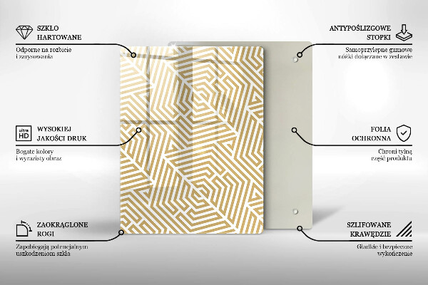 Tábua cozinha Abstração dourada