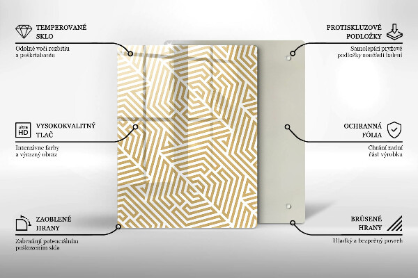 Tábua cozinha Abstração dourada