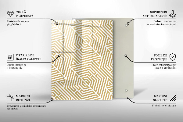 Tábua cozinha Abstração dourada