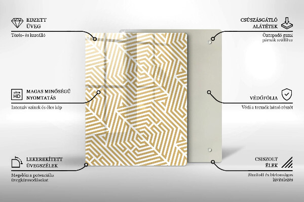 Tábua cozinha Abstração dourada