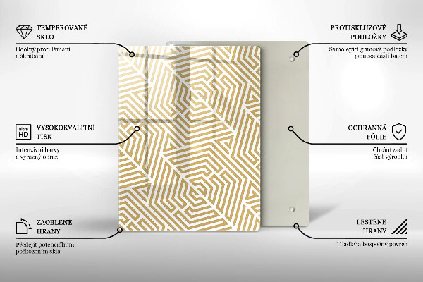 Tábua cozinha Abstração dourada