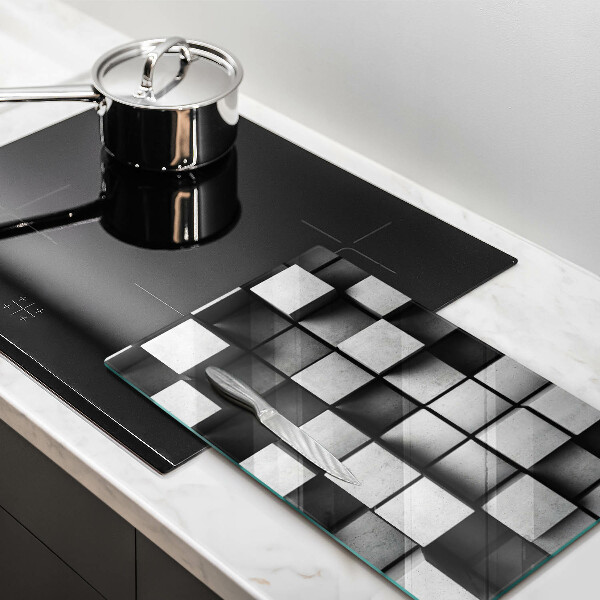 Tábua cozinha Quadrados 3D abstratos