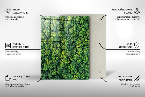 Tábua de vidro Lindas flores