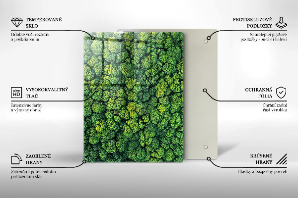 Tábua de vidro Lindas flores