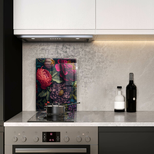 Tábua de vidro Lindas flores